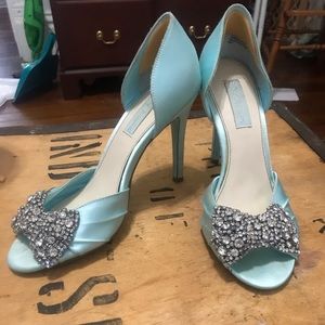Betsy Johnson Satin “Something Blue” Wedding Heels